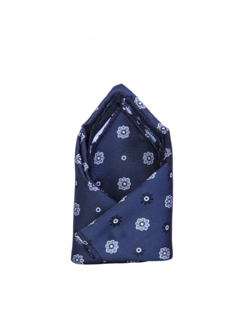 

Tossido Men Blue & White Woven Pocket Square