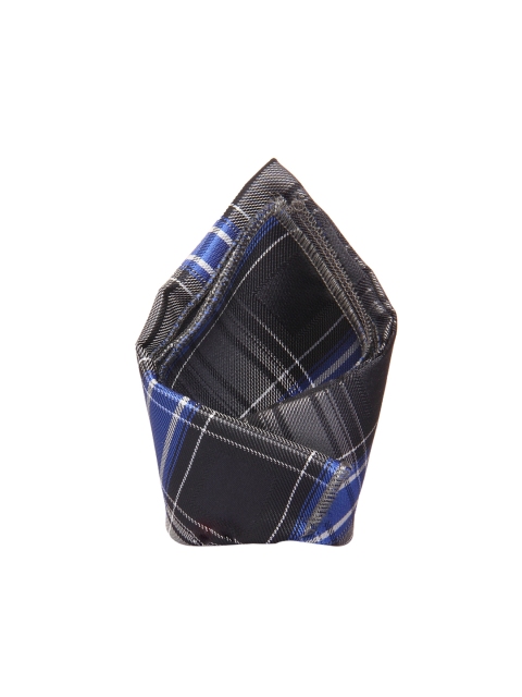 

Tossido Men Grey & Blue Woven Pocket Square