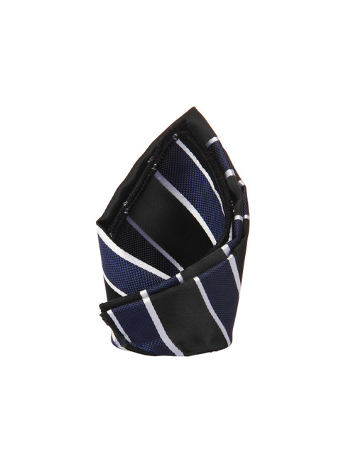 

Tossido Men Black & Navy Blue Woven Pocket Square