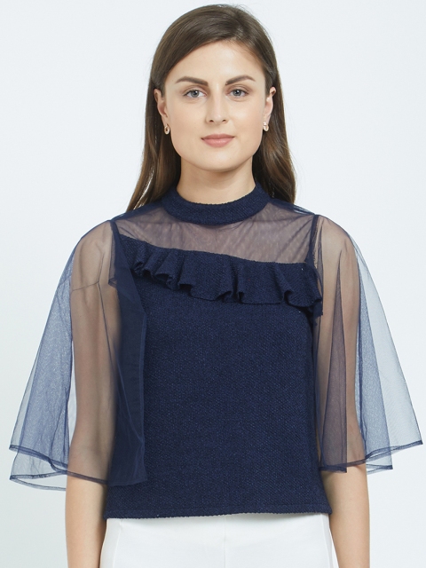 

Soie Women Navy Blue Solid Top