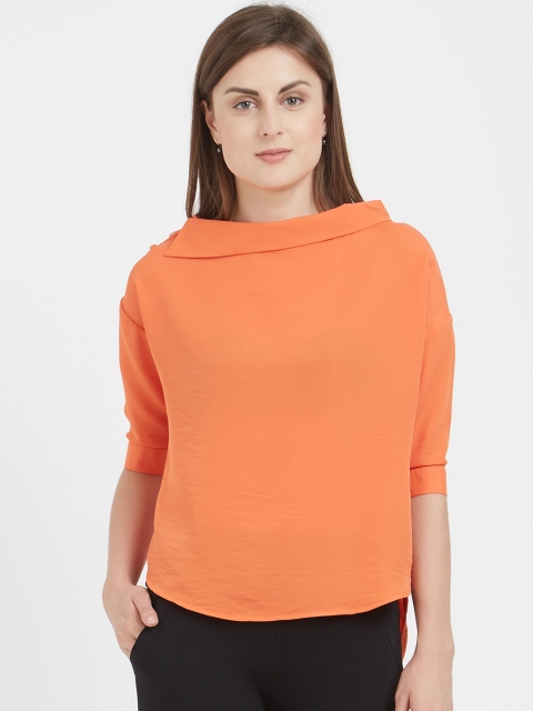 

Soie Women Orange Solid Top
