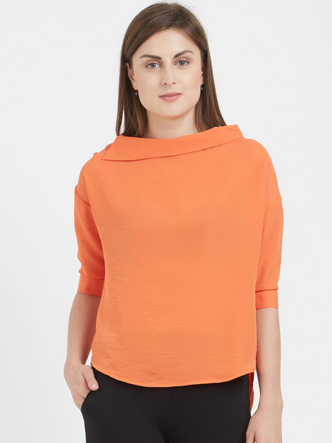 

Soie Women Orange Solid Top