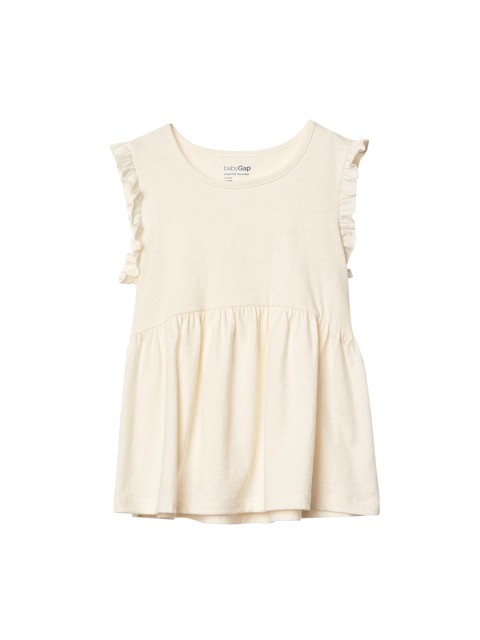 

GAP Toddler Girl White Flutter Peplum Top, Off white