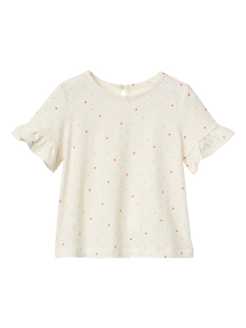 

GAP Baby Off White Dot Ruffle Sleeve Top