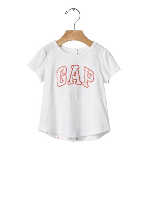 

GAP Girls White Starry Logo Top