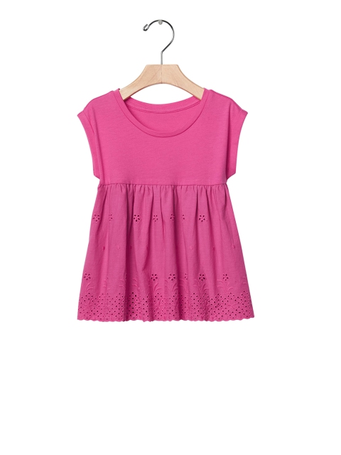 

GAP Toddler Girl Pink Floral Eyelet Border Pure Cotton Top