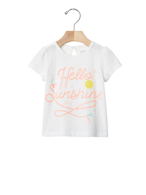 

GAP Baby Hello Sunshine Top, White