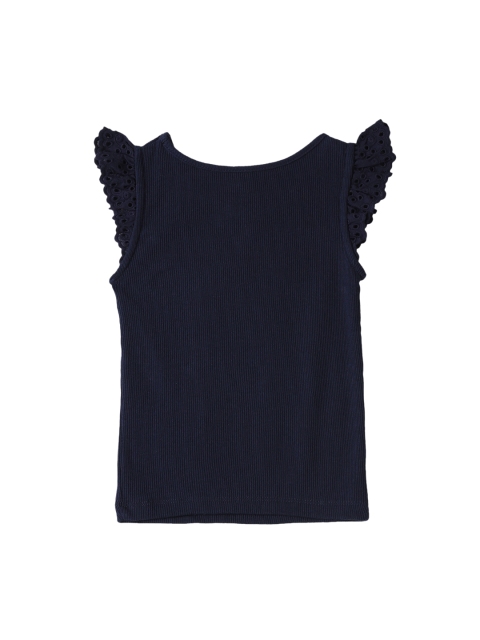

GAP Toddler Girl Blue Eyelet Cap Sleeve Top