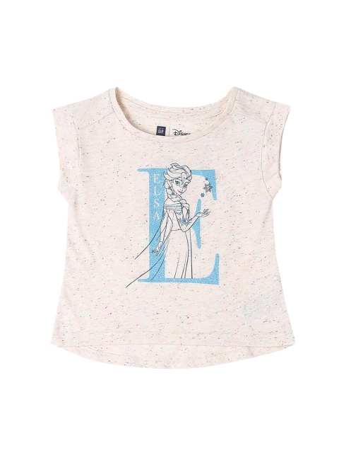 

GAP Toddler Girl Off White Elsa Pure Cotton Top