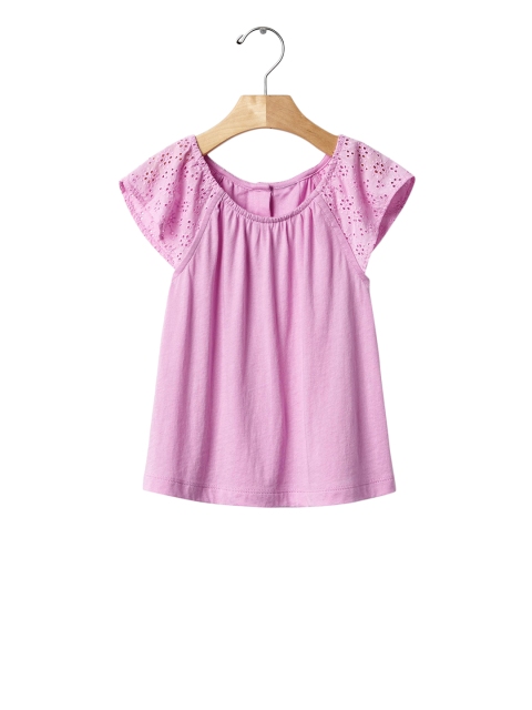 

GAP Baby Flutter Eyelet Top, Lavender