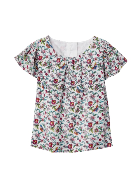 

GAP Toddler Girl Floral Shirred Flutter Pure Cotton Top, Multi