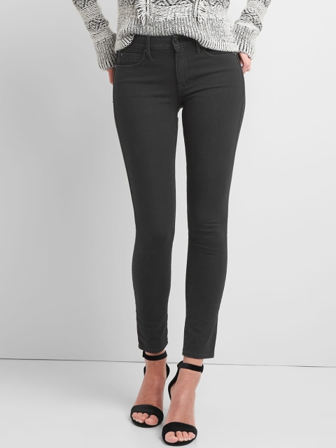 

GAP Women Mid Rise Super Slimming True Skinny Jeans, Black