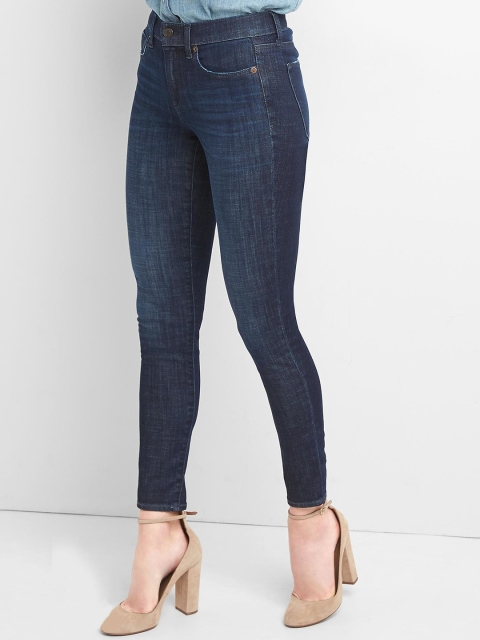 

GAP Women Blue Mid Rise 360 Stretch Jeans