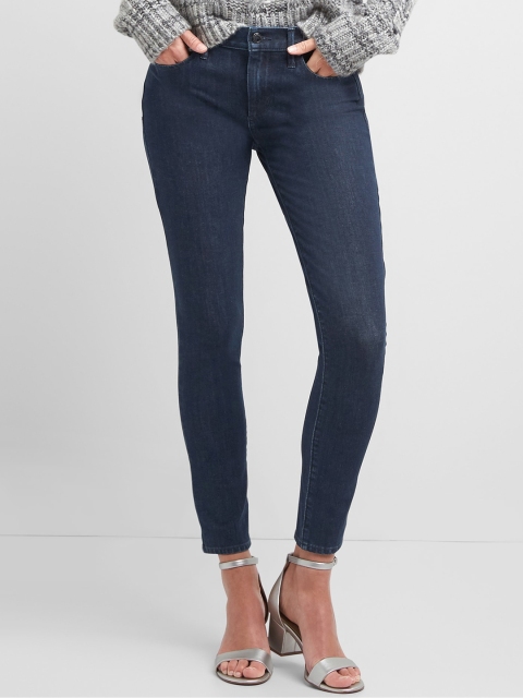 

GAP Women Mid Rise True Skinny Jeans, Blue