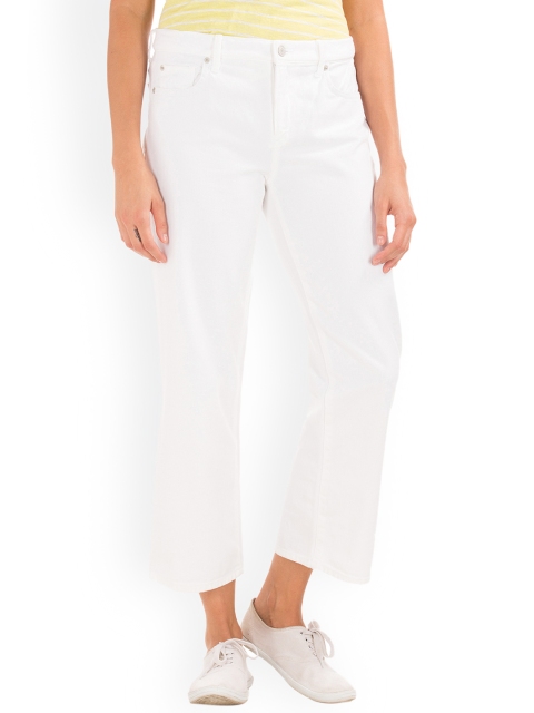 

GAP Women Original 1969 Wide Leg Crop Jeans, White