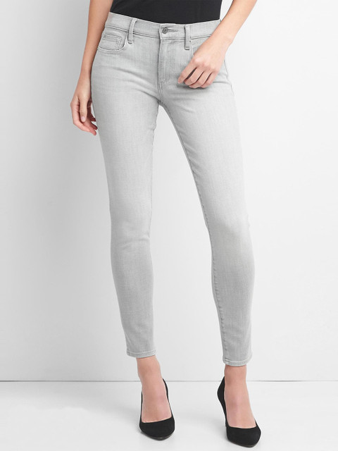 

GAP Grey Women Mid Rise 360 Stretch True Skinny Jeans