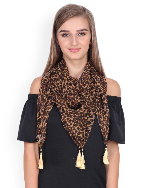 

Anekaant Brown & Black Printed Scarf