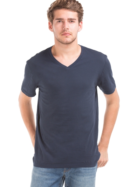 

GAP Navy Blue Men Vintage Wash V-Neck T-Shirt