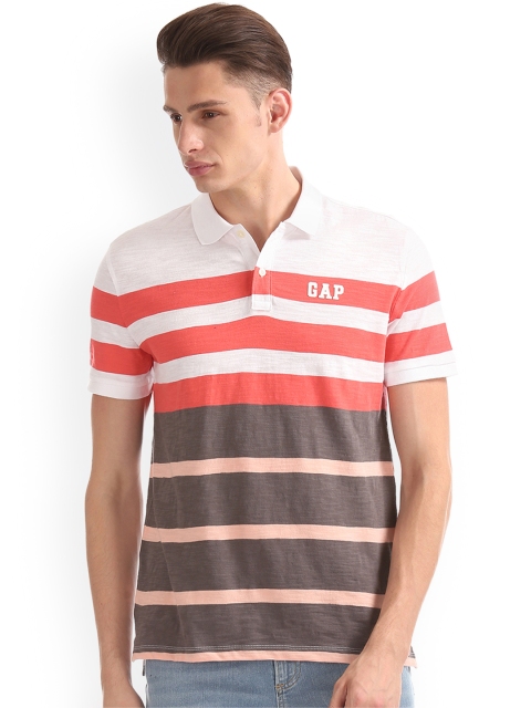 

GAP Men Multicoloured Slub Jersey Striper Polo, Multi