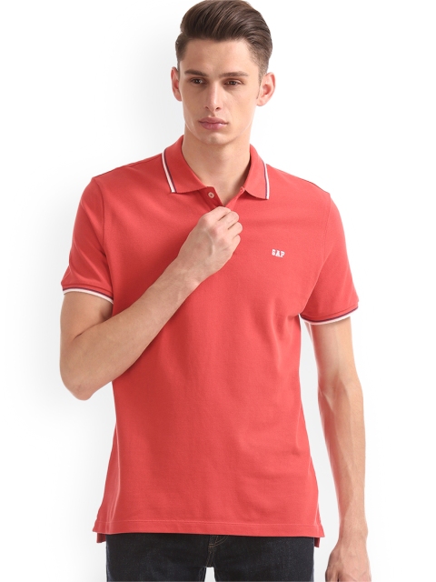 

GAP Men Red Basic Solid Polo Shirt
