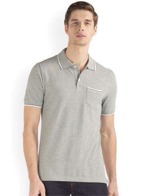 

GAP Men Grey Tipped Pique Polo Shirt