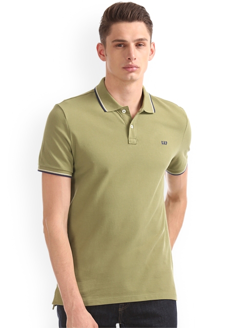 

GAP Men Basic Solid Polo Shirt, Green