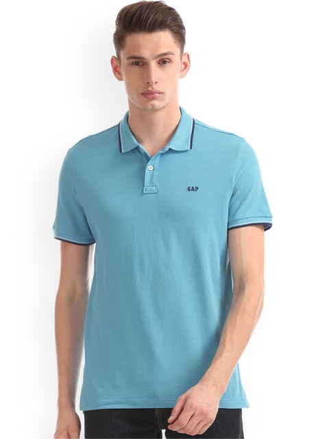 

GAP Men Basic Solid Polo Shirt, Blue