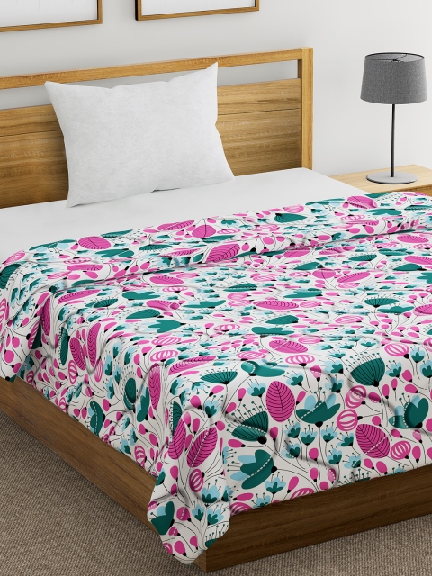 

Divine Casa Multicoloured Floral Mild Winter 110 GSM Single Bed Comforter, Multi