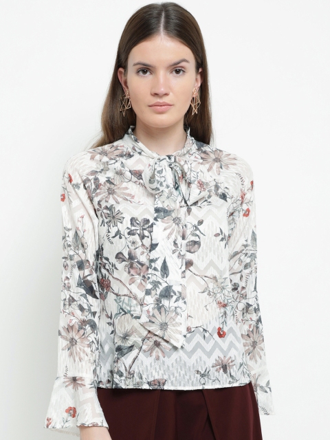

Kazo Women White Printed Top