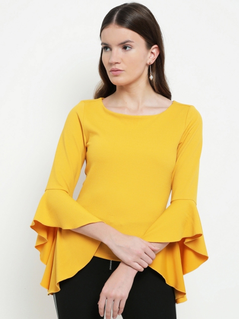 

Kazo Women Yellow Solid Top