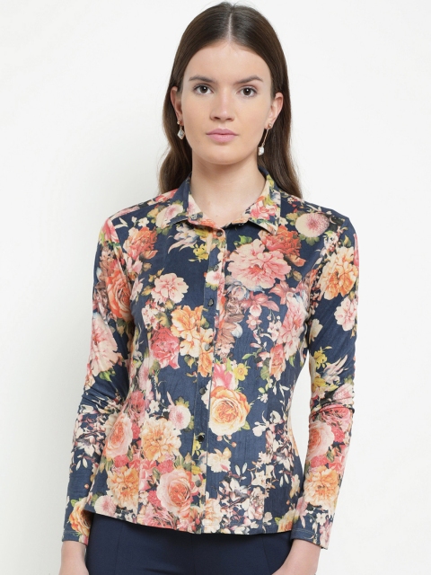 

Kazo Women Multicoloured Regular Fit Printed Casual Shirt, Multi