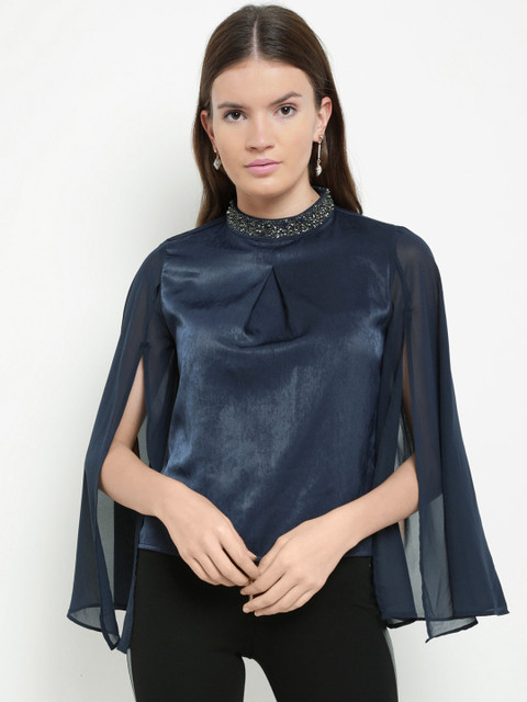 

Kazo Women Blue Embellished Top
