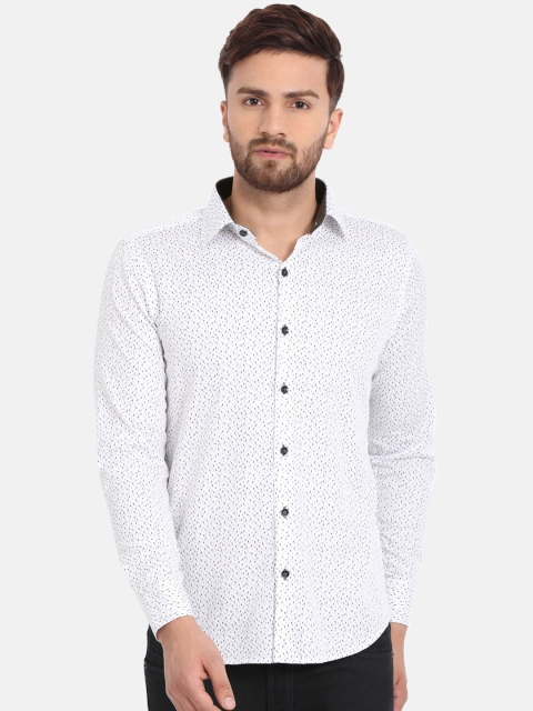 

Richlook Men White & Grey Regular Fit Printed Casual Shirt