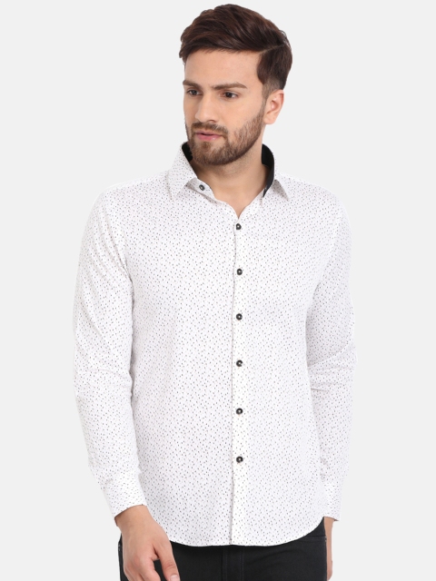 

Richlook Men White Regular Fit Printed Casual Shirt