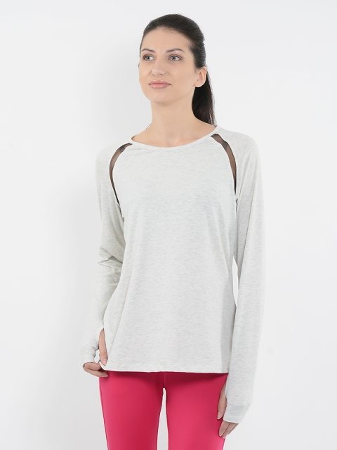 

Sweet Dreams Women Grey Melange Solid Round Neck T-shirt