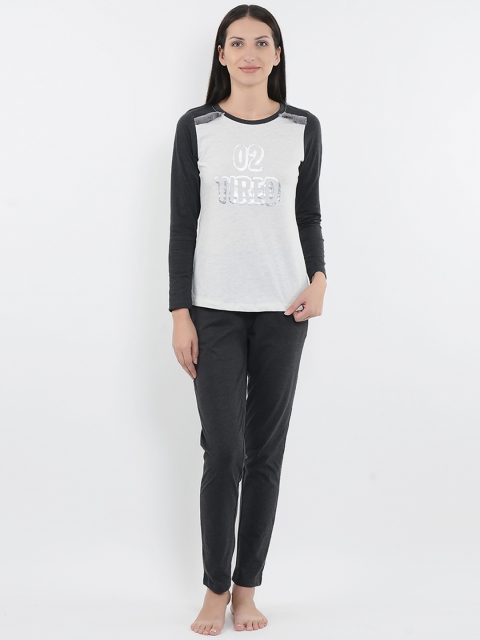 

Sweet Dreams Women Grey Printed Night Suit 221678