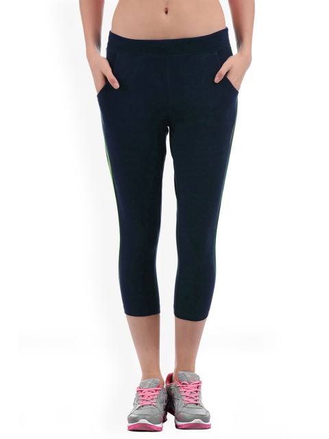 

Sweet Dreams Women Navy Blue Solid 3/4th Length Tights