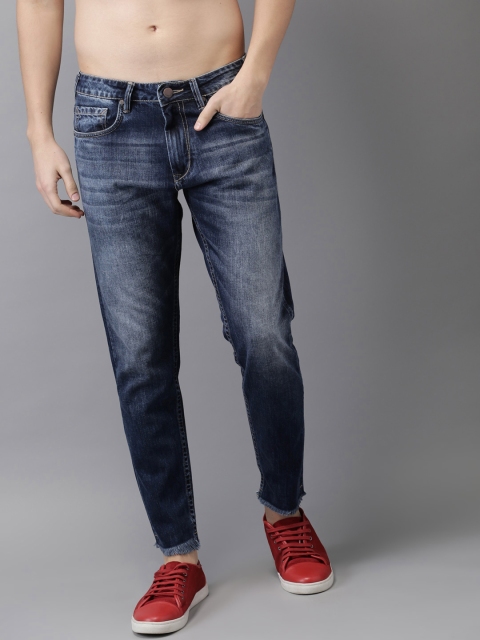 

HERE&NOW Men Blue Slim Tapered Fit Mid-Rise Clean Look Jeans