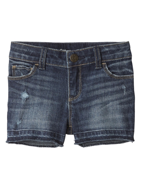 

GAP Toddler Girl Blue 1969 Frayed Stretch Denim Shorty Shorts
