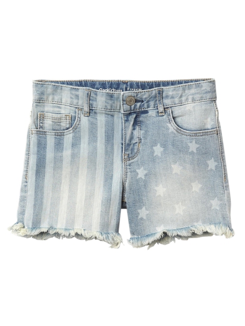 

GAP Girls High Stretch Americana Midi Shorts, Blue