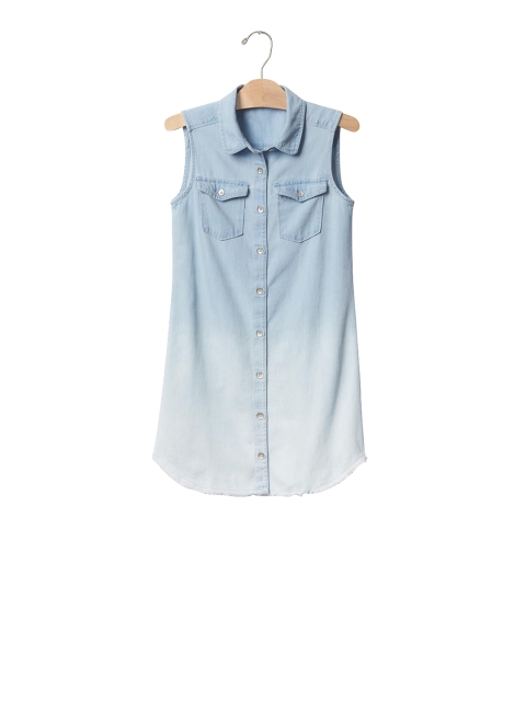 

GAP Blue Girls 1969 Sleeveless Denim Shirtdress