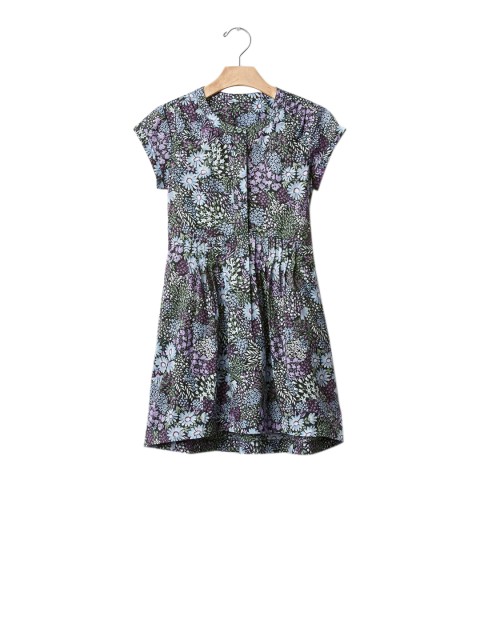 

GAP Girls Multicoloured Floral Pintuck-Waist Dress, Multi