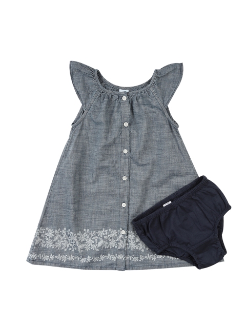 

GAP Grey Toddler Girl A-Line Chambray Dress, Blue