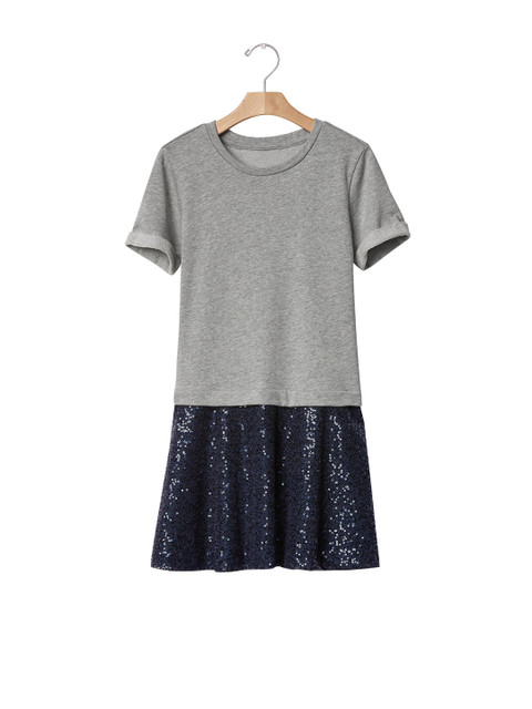 

GAP Girls Layer Sequin Dress, Grey