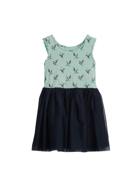 

GAP Green Toddler Girl Floral Mix Fabric Dress