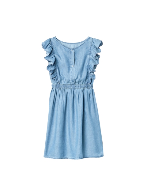 

GAP Girls Blue Denim Ruffle Dress