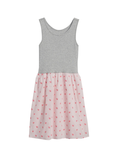 

GAP Girls Pink & Grey Mix-Fabric Dress Dress