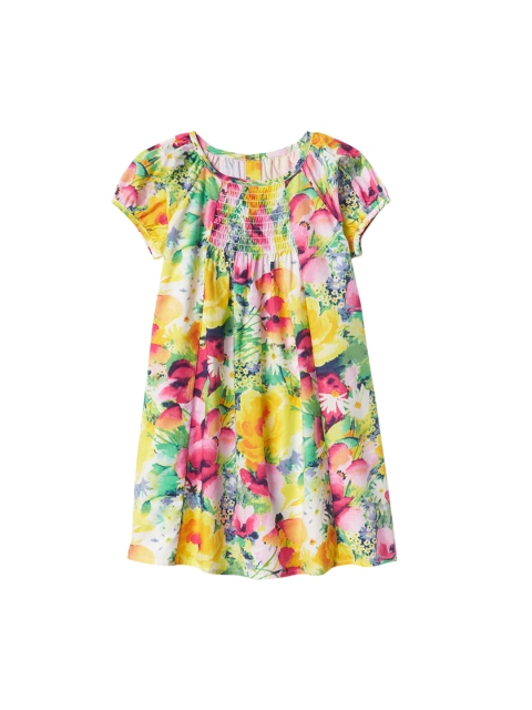 

GAP Multicoloured Toddler Girl Floral Smocked Bib Dress, Multi