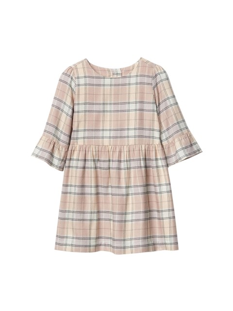 

GAP Beige Toddler Girl Plaid Bell Sleeve Dress