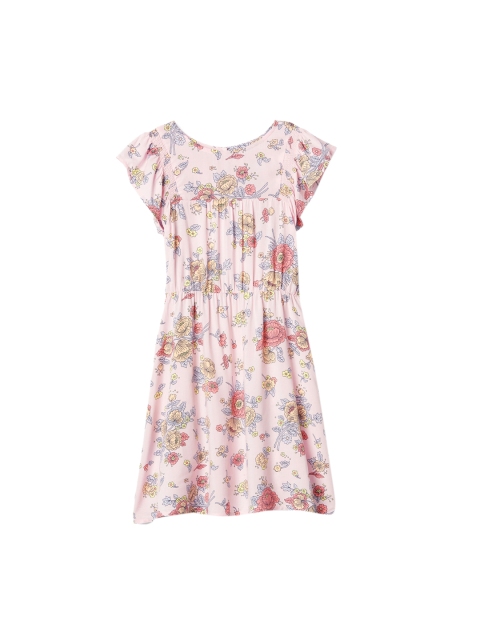 

GAP Girls Pink Floral Pintuck Dress